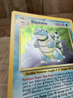 Vintage Pokemon Blastoise Base Set Holo Rare Card 2/102 1999 Vintage WOTC - MP - Image 2
