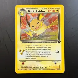 Dark Raichu Holo 83/82 Team Rocket Secret Rare LP WOTC Vintage Pokemon Card - Image 2