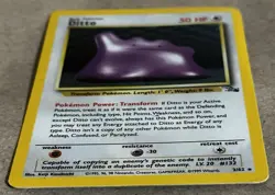 Ditto 3/62 Holo Rare Fossil Set Pokemon Card 1999 WOTC Heavily Played HP - Image 3
