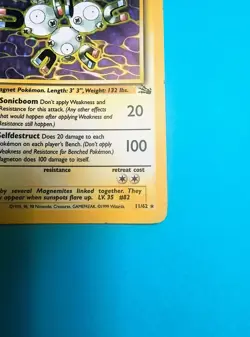 Pokemon Magneton 11/62 - Fossil Set Unlimited - Holo Rare Vintage WOTC 1999 - Image 5