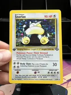 1st Edition 1999 Pokemon Jungle Snorlax 11/64 Holo Foil Rare WOTC (LP/NM) - Image 3