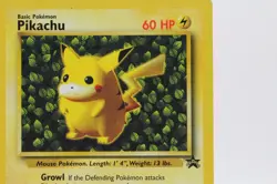 Pokemon Pikachu Black Star Promo Card Rare Regular 1/1 Wizards WOTC 1999 vintage - Image 2