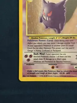 Pokemon TCG Gengar 5/62 Fossil 1999 Holo Rare Unlimited English WotC LP/NM - Image 2