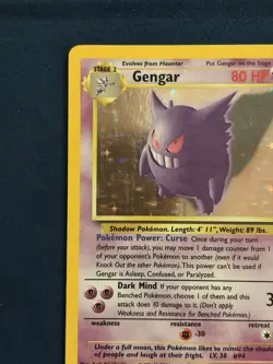 Pokemon TCG Gengar 5/62 Fossil 1999 Holo Rare Unlimited English WotC LP/NM - Image 3
