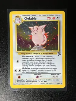 Pokemon Clefable Base Set 2 5/130 Holo Rare 2000 Vintage WOTC MP/LP - Image 1