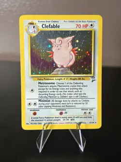 Pokemon Clefable Base Set 2 5/130 Holo Rare 2000 Vintage WOTC MP/LP - Image 3