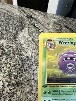 Weezing 45/62 1st Edition Fossil 1999 Rare Non Holo Foil Pokemon Vintage Card - Image 2