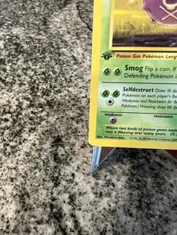 Weezing 45/62 1st Edition Fossil 1999 Rare Non Holo Foil Pokemon Vintage Card - Image 5