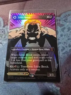 Mtg Magic Spider Man Eddie Brock Mythic Foil Full Art Venom SSP - Image 2