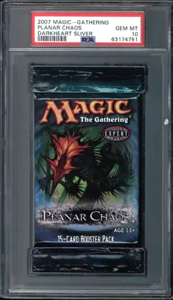 Planar Chaos Darkheart Sliver Booster Pack Graded PSA 10 MTG Magic #63174751 - Image 1