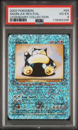 2002 Pokemon Legendary Collection Reverse Holo Snorlax #64/110 PSA 4 WOTC Rare - Image 1