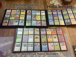 Huge Pokemon Card Collection (Holos, Reverse, Rares w Binders most NM 1320 Cards - Image 1