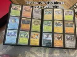 Huge Pokemon Card Collection (Holos, Reverse, Rares w Binders most NM 1320 Cards - Image 4