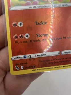 Numel 013/078 Common Pokemon GO Pokemon Reverse Holo LP/NM - Image 4