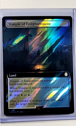 MTG Magic The Gathering Fallout Extended Art Surge Foil Temple of Enlightenment - Image 1