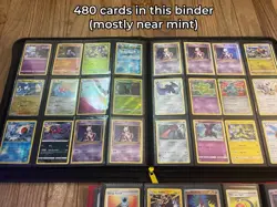 Huge Pokemon Card Collection (Holos, Reverse, Rares w Binders most NM 1320 Cards - Image 2