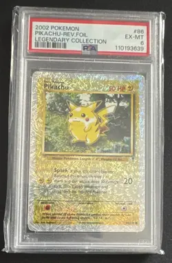 Pokemon TCG Pikachu Legendary Collection Reverse Holo 2002 86/110 PSA 6 - Image 1