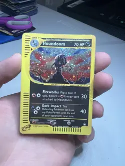 2003 Aquapolis Houndoom Holo Foil Rare H11/H32 E-Reader Series Pokemon Altered - Image 3