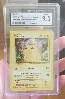 Pokemon TCG Pikachu 008/034 Trading Card Game Classic Holo CGC 9.5 2023 - Image 1