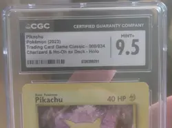 Pokemon TCG Pikachu 008/034 Trading Card Game Classic Holo CGC 9.5 2023 - Image 2