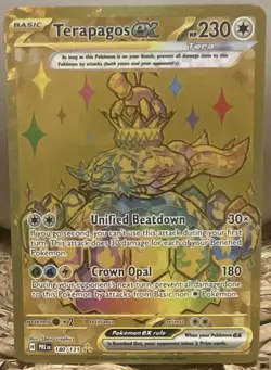 Nintendo Pokemon TCG 4-Card Gold Full Art Lot: Terapagos ex, Jet Energy +2 - Image 1