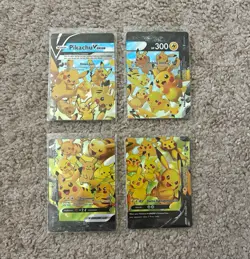 Pokemon TCG Celebrations Pikachu V-UNION Holo 4-Card Lot English SWSH139 - Image 1