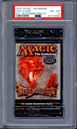 Onslaught Blistering Firecast Booster Pack Graded PSA 8 MTG Magic #63170695 - Image 1