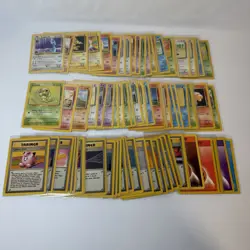 Lot Of 74 Pokemon Base Set Cards No Dup Rare Common Uncommon No Holos WOTC 1999 - Image 1
