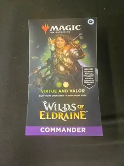 Sealed Wilds of Eldraine Commander Deck Virtue and Valor MTG Magic the Gathering - Image 1