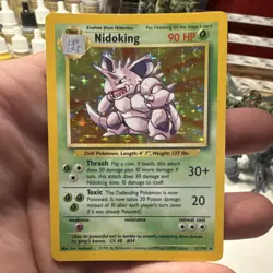 Wizards of the Coast Pokemon TCG Nidoking 11/102 Base Set Holo Rare 90HP 1999 - Image 1