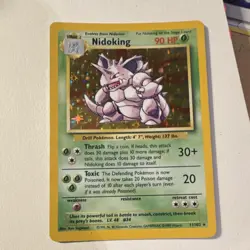 Wizards of the Coast Pokemon TCG Nidoking 11/102 Base Set Holo Rare 90HP 1999 - Image 2
