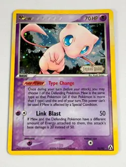 Pokemon TCG Mew EX Legend Maker 10/92 Holo Rare - SWIRL - LP MP Pokemon - Image 3