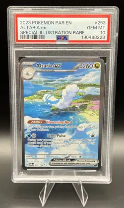 2023 POKEMON PAR EN-PARADOX RIFT SPECIAL ILLUSTRATION RARE ALTARIA EX PSA 10 - Image 3