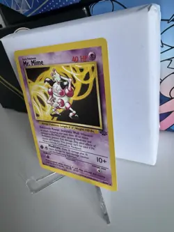 Pokemon TCG Mr. Mime 22/64 Non-Holo Card Jungle Set Rare NM 1999 Vintage - Image 4