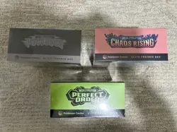 🔥 New Pokemon Center ETB Lot Perfect Order Chaos Rising Pitch Black - Sealed 🔥 - Image 3