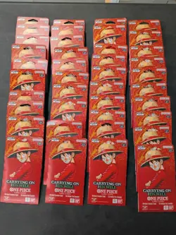 One Piece (OP13) Carrying on His Will Sleeve Booster Pack Lot of 40 sealed - Image 1
