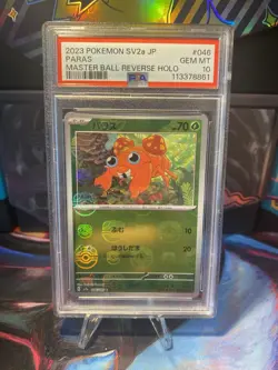 Paras Master Ball SV2a 151#046 Japanese Pokemon Card PSA 10 Gem Mint - Image 1