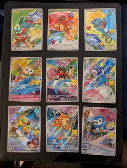 Pokemon First Partner Illustration Series 1 Collection - Complete Full Set Of 9 - Image 1