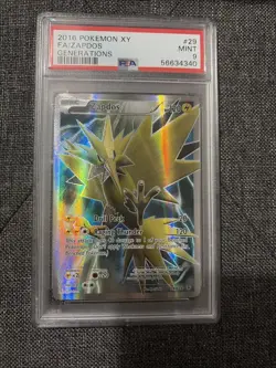 PSA 9 Pokemon TCG Zapdos 29/83 XY Generations Full Art Ultra Rare Holo 2016 - Image 1