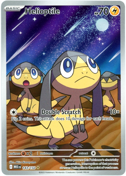 Helioptile - Illustration Rare 143/132 - Mega Evolution Pokemon - NM/M Ships Now - Image 1