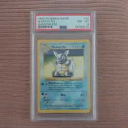 1999 Pokemon Base Set Shadowless Wartortle 42/102 PSA 8 NM-MT MINT - Image 1