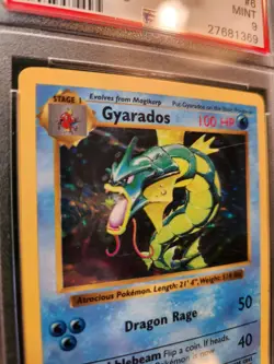 Pokemon Gyarados Holo Shadowless Rare Base Set Card 6/102 PSA 9 Mint - Image 3