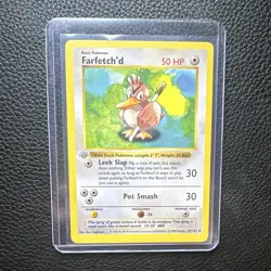 Pokemon TCG Farfetch'd 27/102 Base Set Shadowless 1st Edition English - Image 1