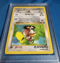 1st Edition Farfetch'd 🪶 PSA 8 🪶 1999 Pokemon Shadowless Base Set 27/102 📈 - Image 4