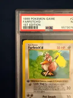 Pokemon TCG WOTC Base Set Shadowless Farfetch'd 27/102 1st Edition Graded PSA 7 - Image 3
