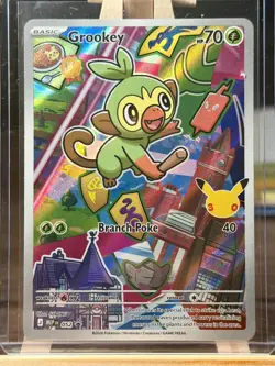 Pokemon Grookey 052 MEP First Partner Promo Holo Full Art Near Mint English - Image 1