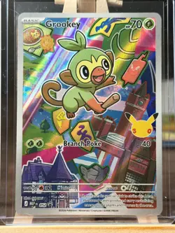 Pokemon Grookey 052 MEP First Partner Promo Holo Full Art Near Mint English - Image 1