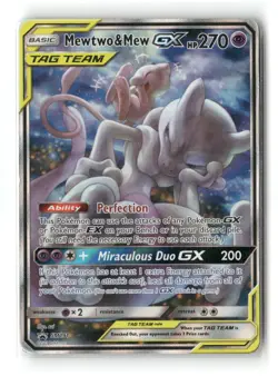 Mewtwo & Mew GX - SM191 Holo P Sun & Moon Promo Pokemon HP - Image 1