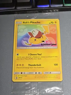 The Pokemon Company Ash's Pikachu SM108 SM Black Star Promo English 2017 Sealed - Image 1
