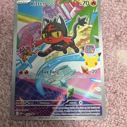 The Pokemon Company Litten Holo Promo MEP 044 English 2026 70 HP Basic - Image 1